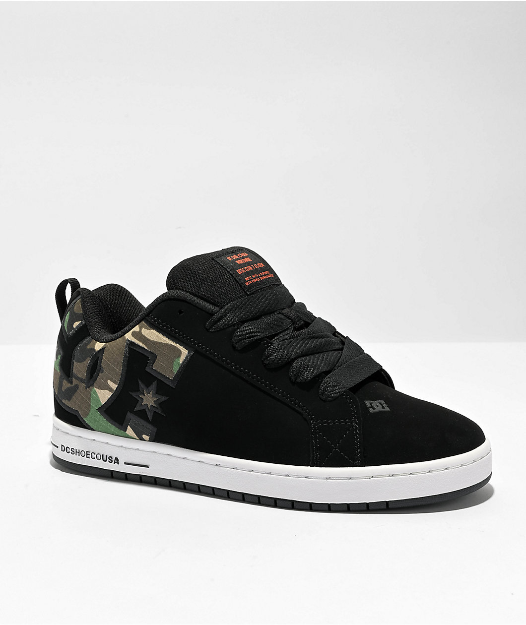 DC Court Graffik Black & Camo Skate Shoes