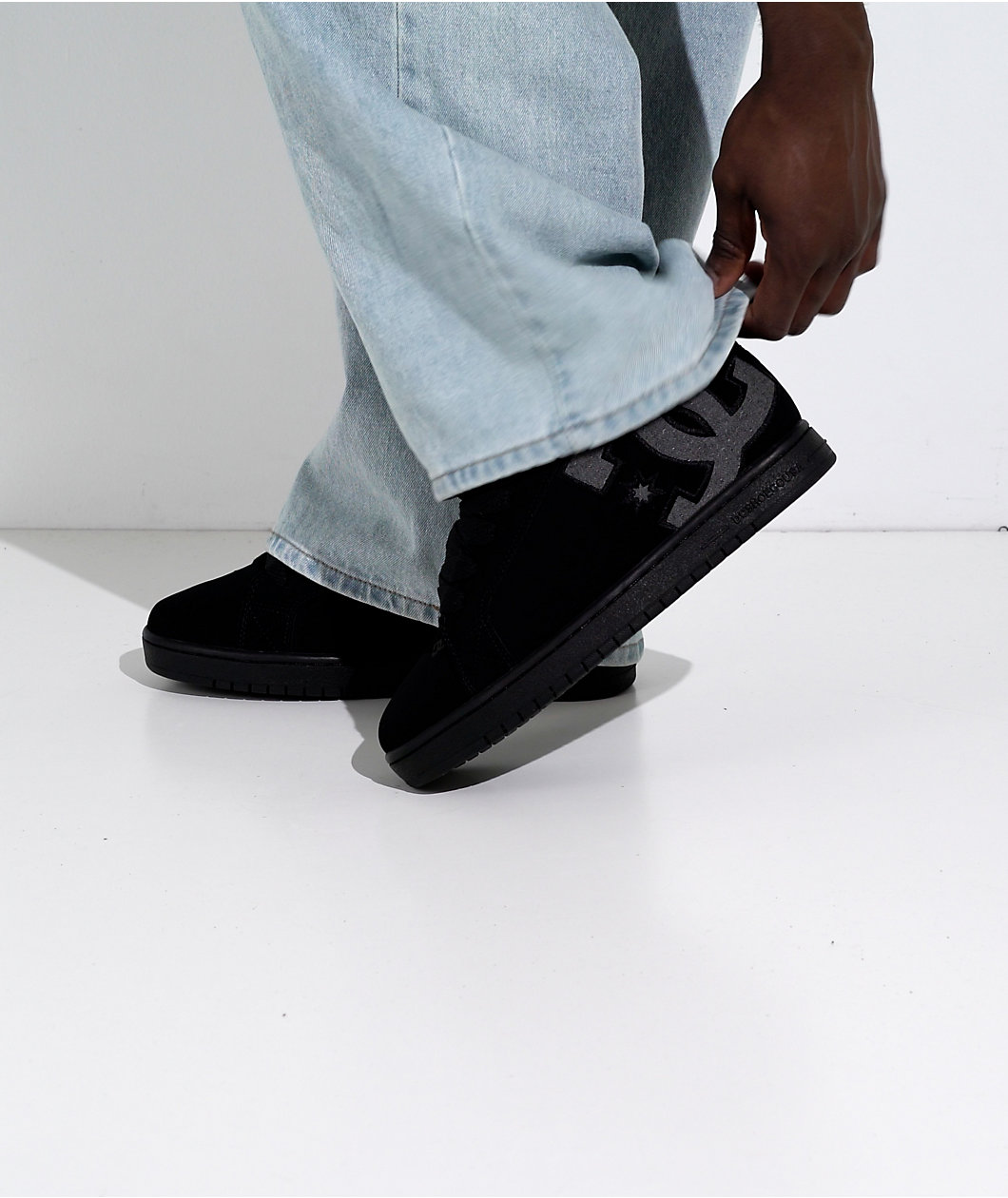 DC Court Graffik Black & Grey Skate Shoes