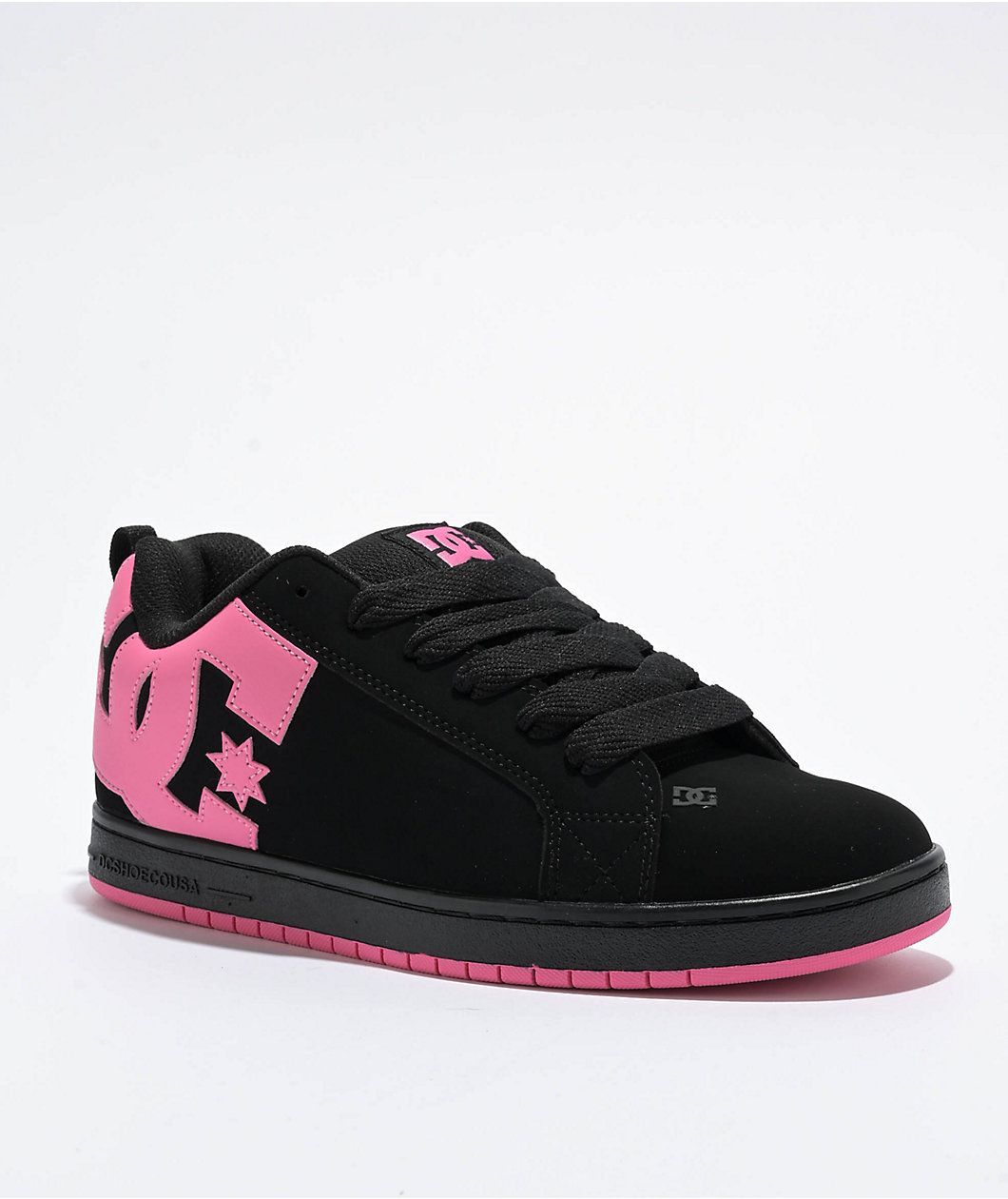 DC Court Graffik Black & Pink Skate Shoes