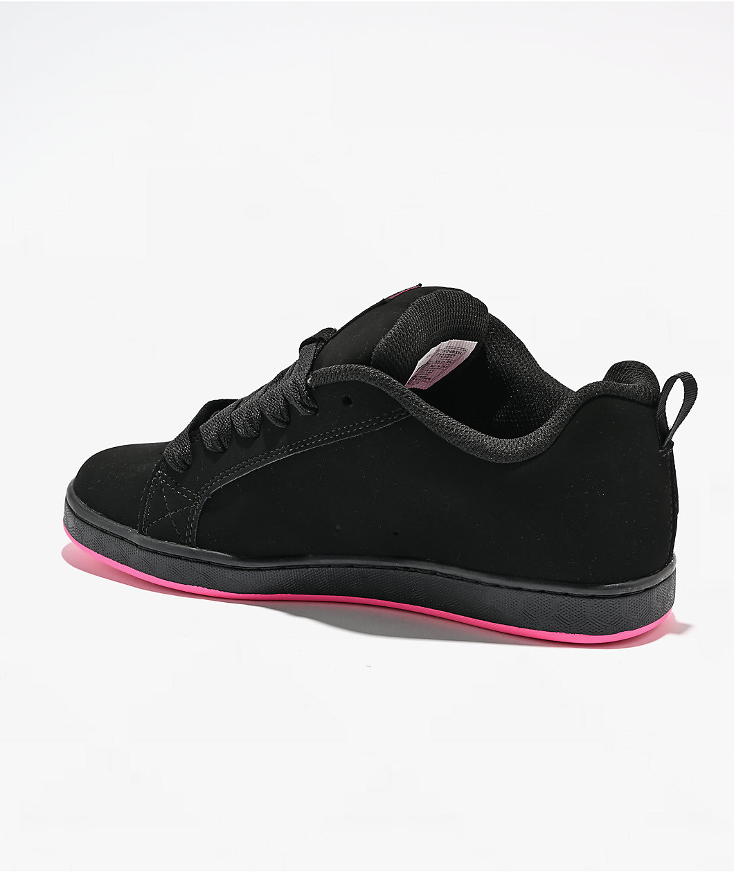 DC Court Graffik Black & Pink Zebra Skate Shoes