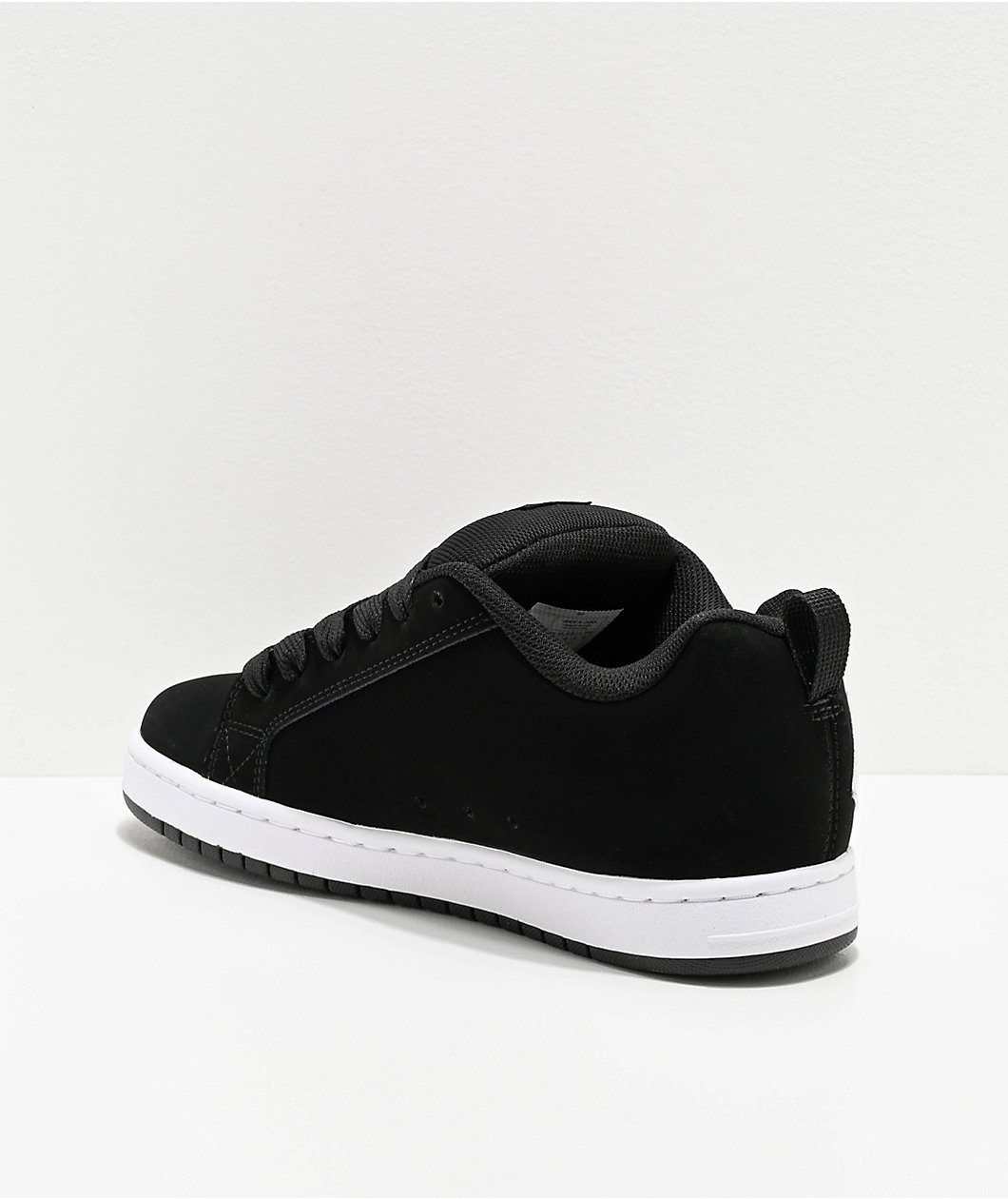 DC Court Graffik Black & White Skate Shoes