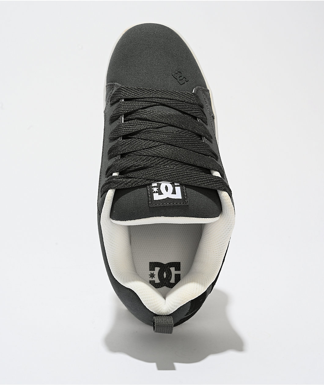 DC Court Graffik Grey, Black & White Skate Shoes
