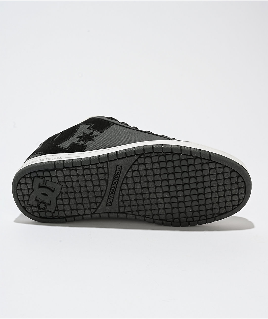 DC Court Graffik Grey, Black & White Skate Shoes