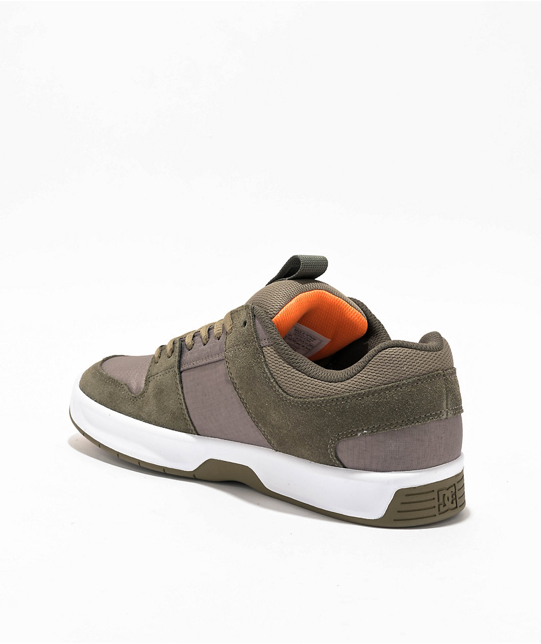 DC Lynx Zero Olive & Orange Skate Shoes