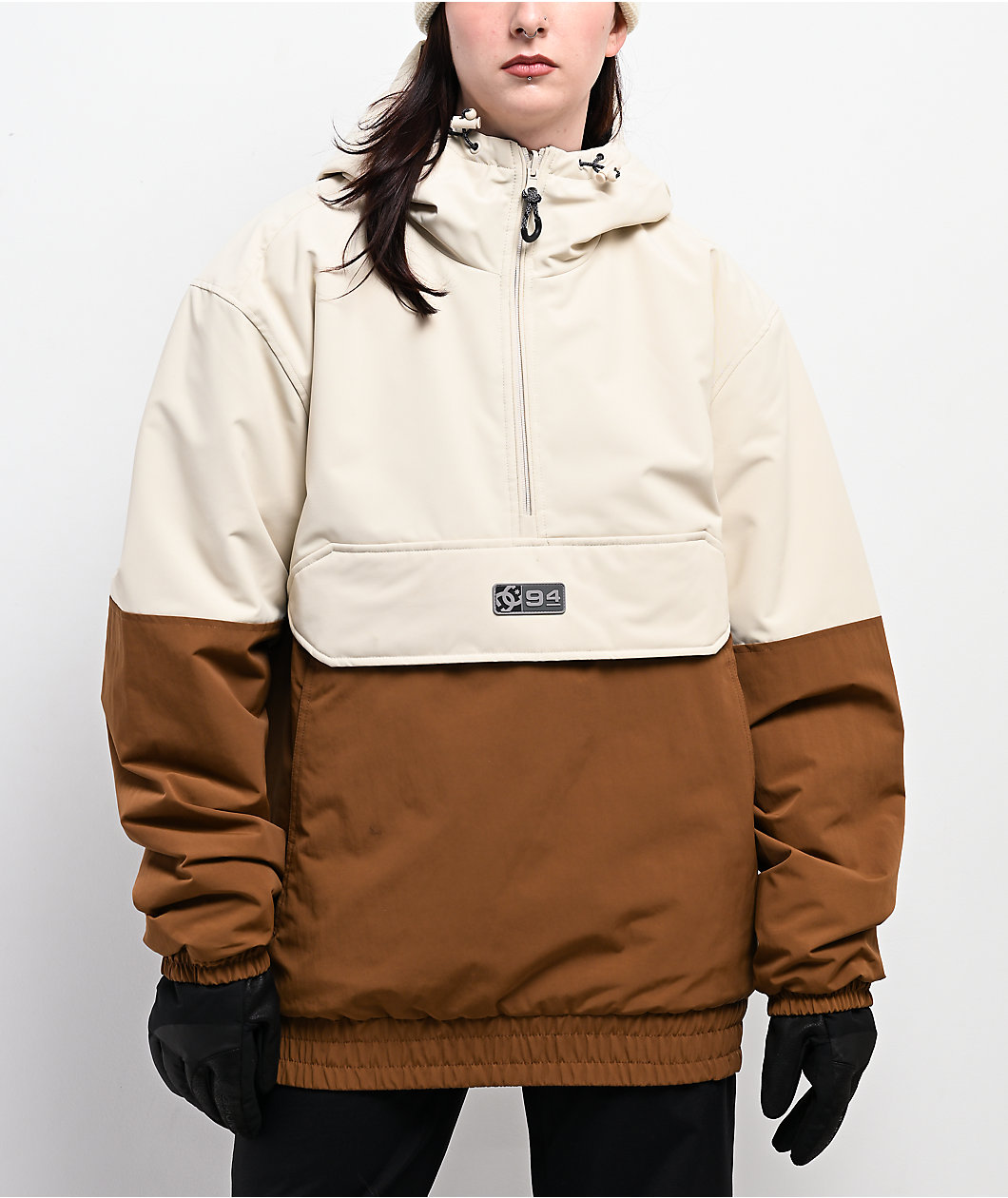 DC Nexus Anorak Brown & Black Insulated Reversible 5K Snowboard Jacket