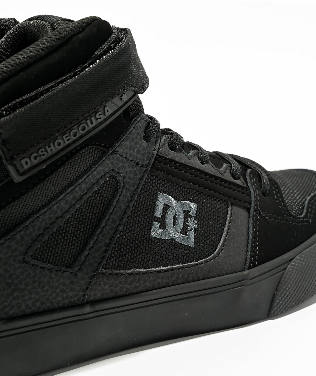 DC Pure High Top Black &  Skate Shoes