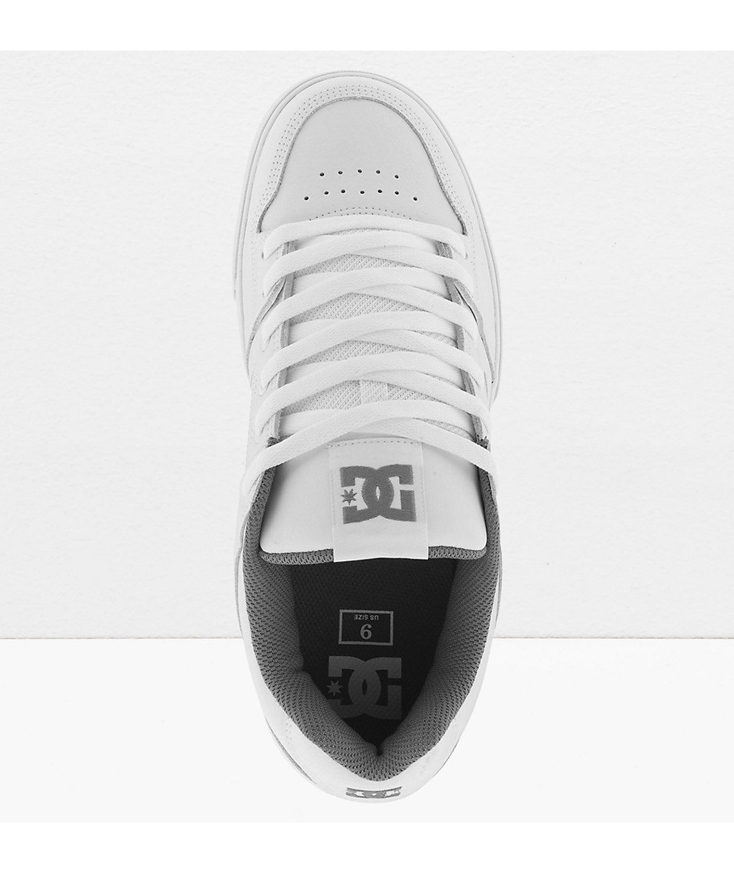 DC Pure White & Battleship Skate Shoes