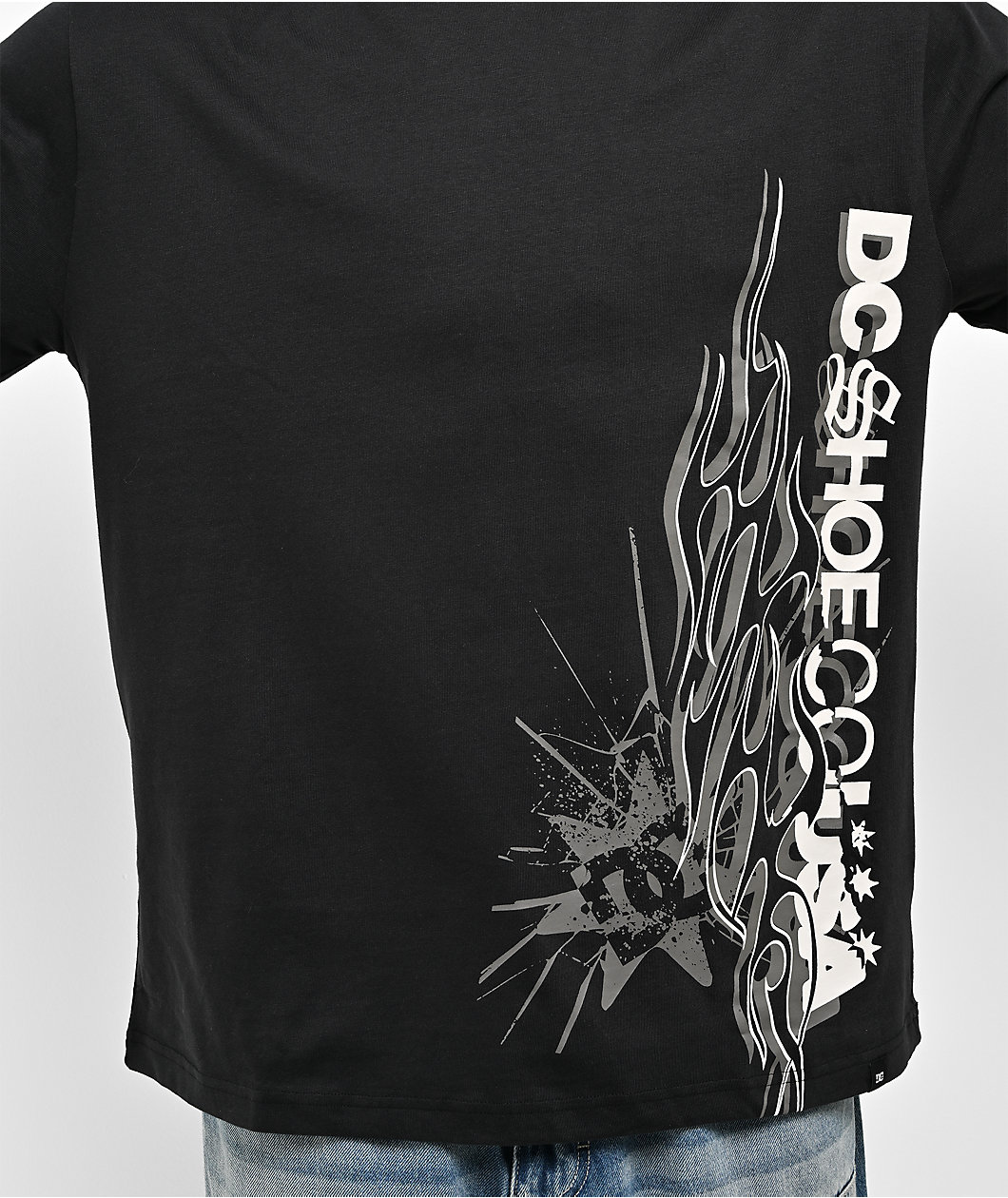 DC Side Flame Black T-Shirt