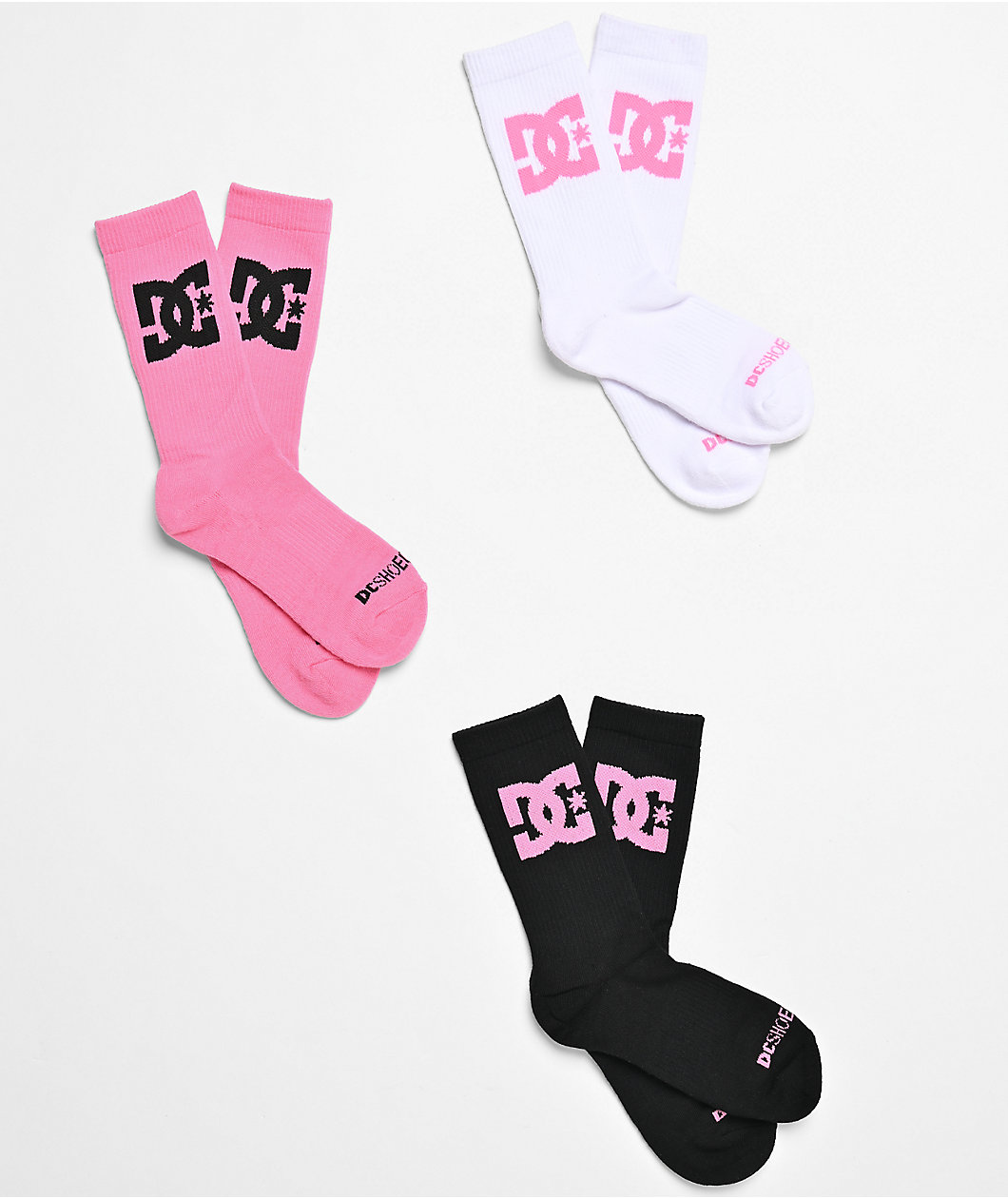 DC Star Logo 3 Pack Crew Socks