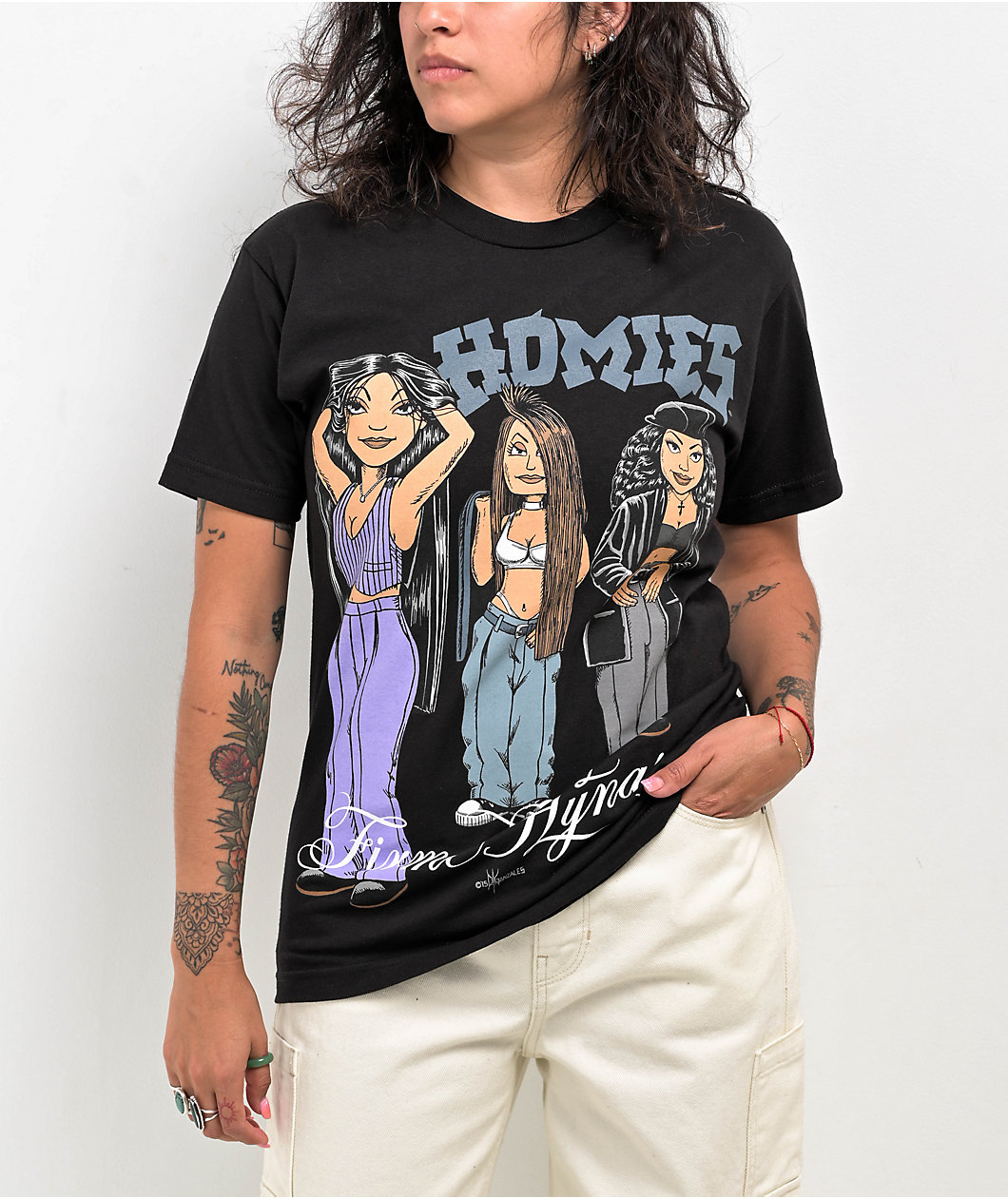 DGA Homies Firme Hynas Black T-Shirt