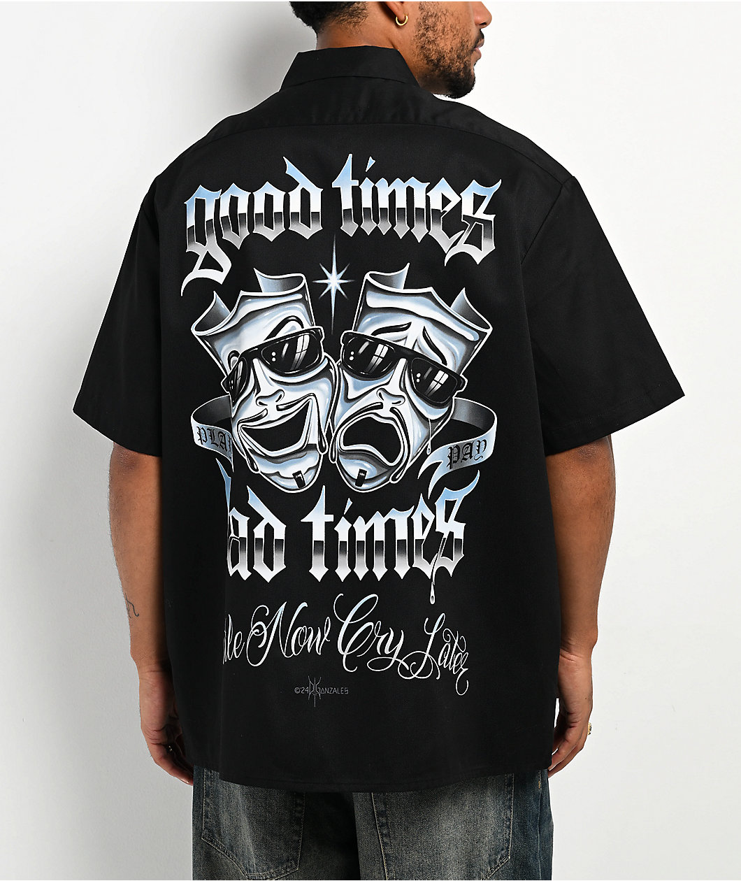 DGA Pay And Play Black Work Shirt