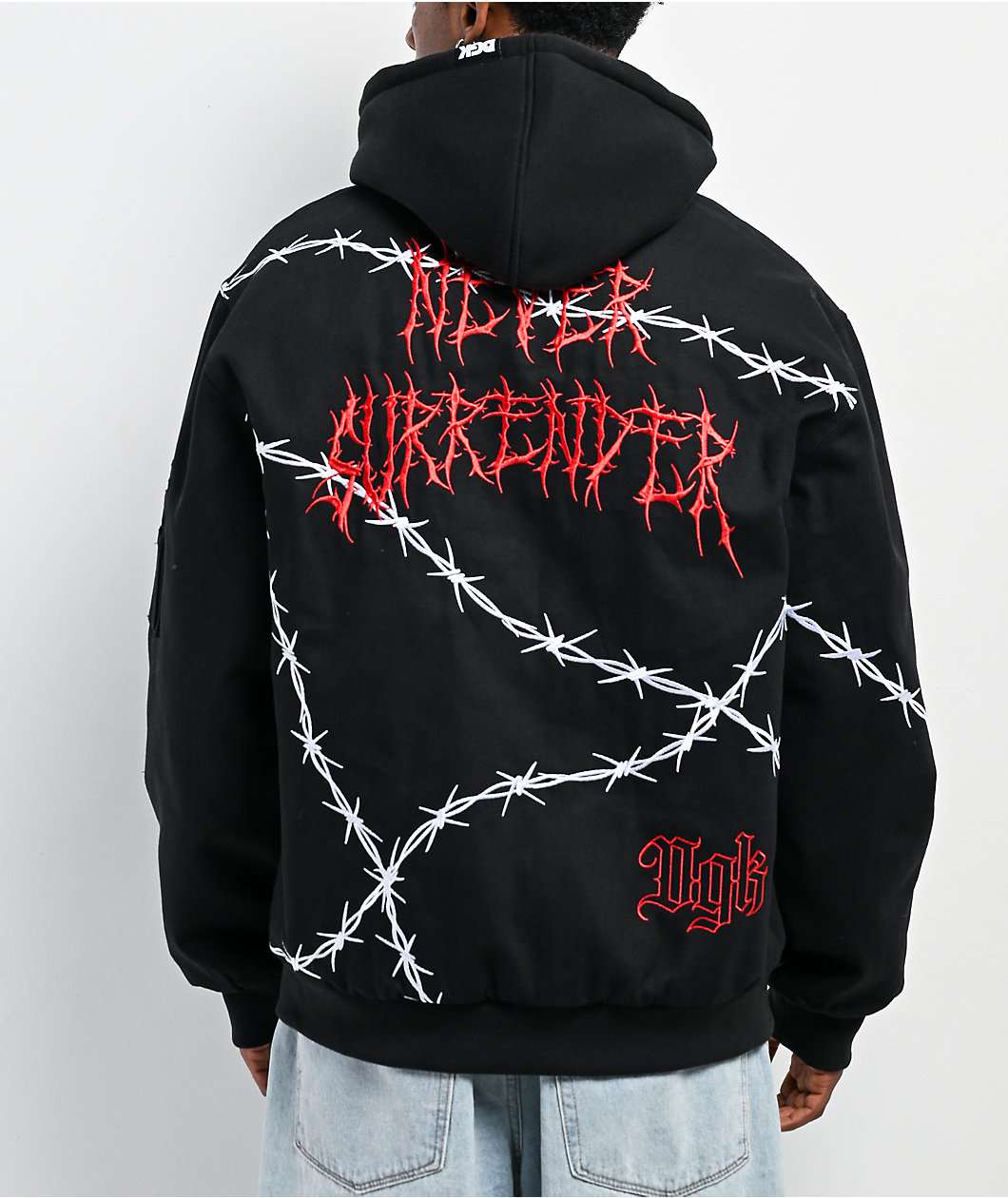 DGK Armory Black Hooded Bomber Jacket