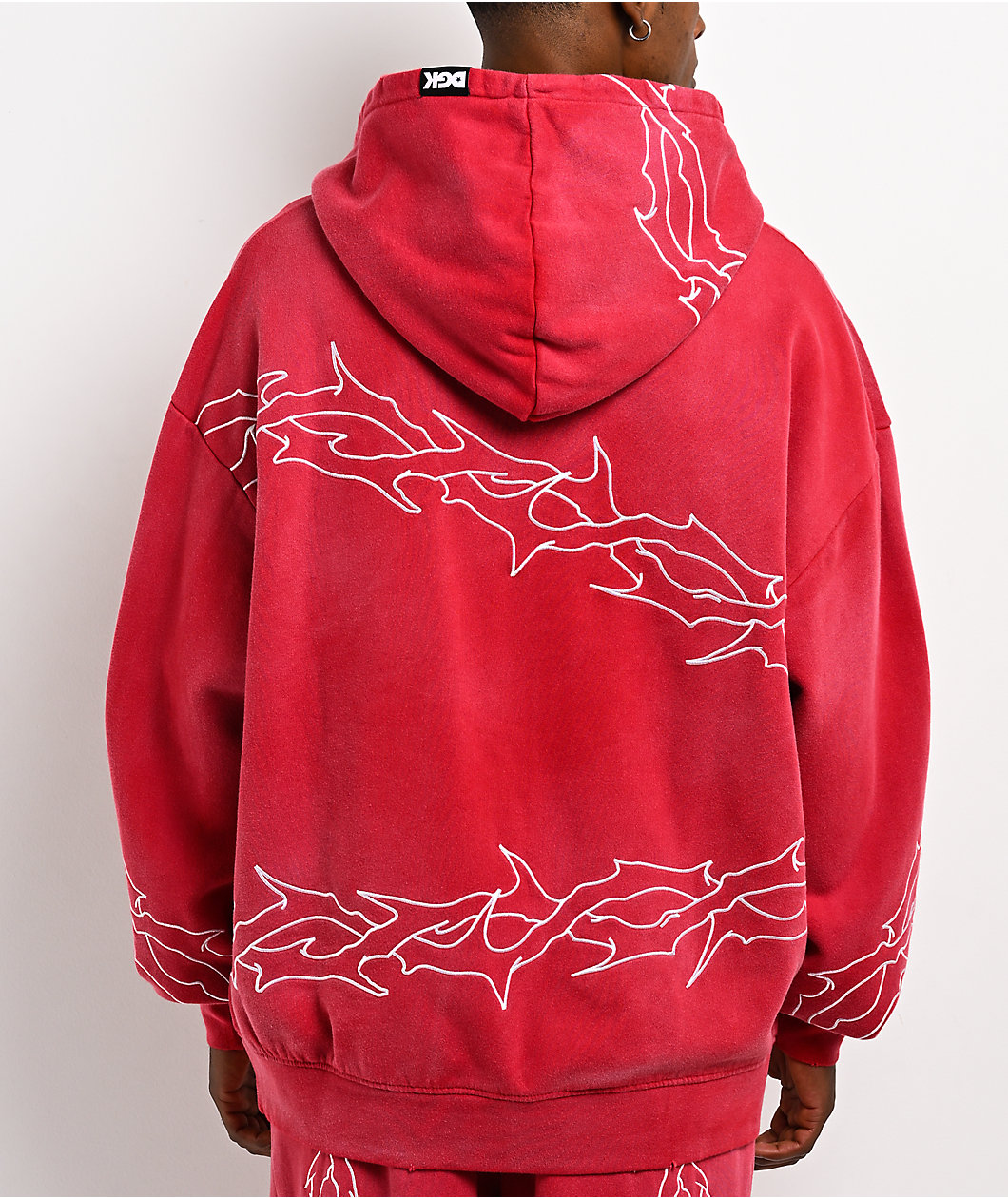 DGK Battalion Red Wash Hoodie