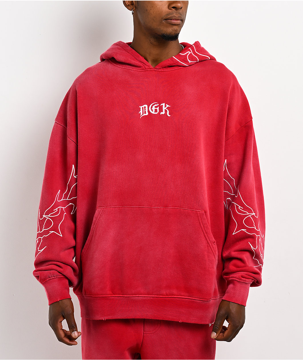 DGK Battalion Red Wash Hoodie