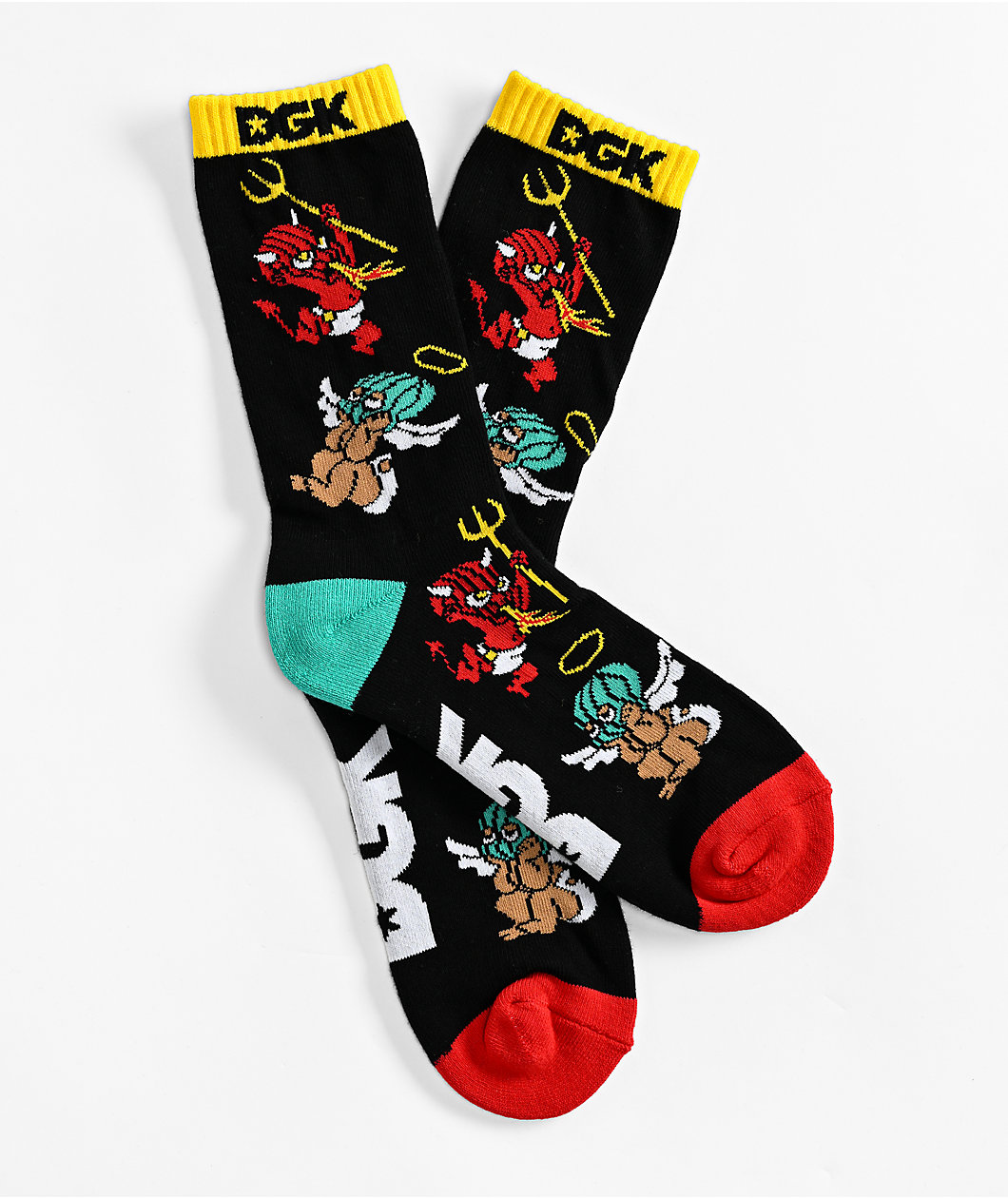 DGK Crazy Life Black Crew Socks