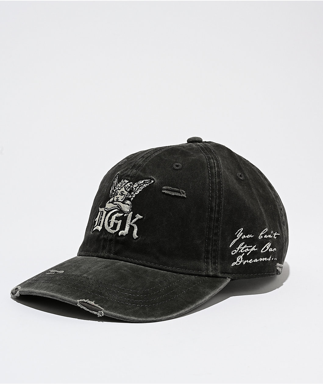 DGK Divinity Distressed Black Snapback Hat