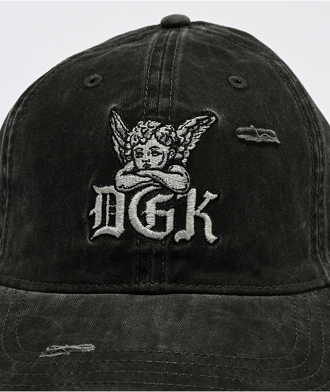 DGK Divinity Distressed Black Strapback Hat