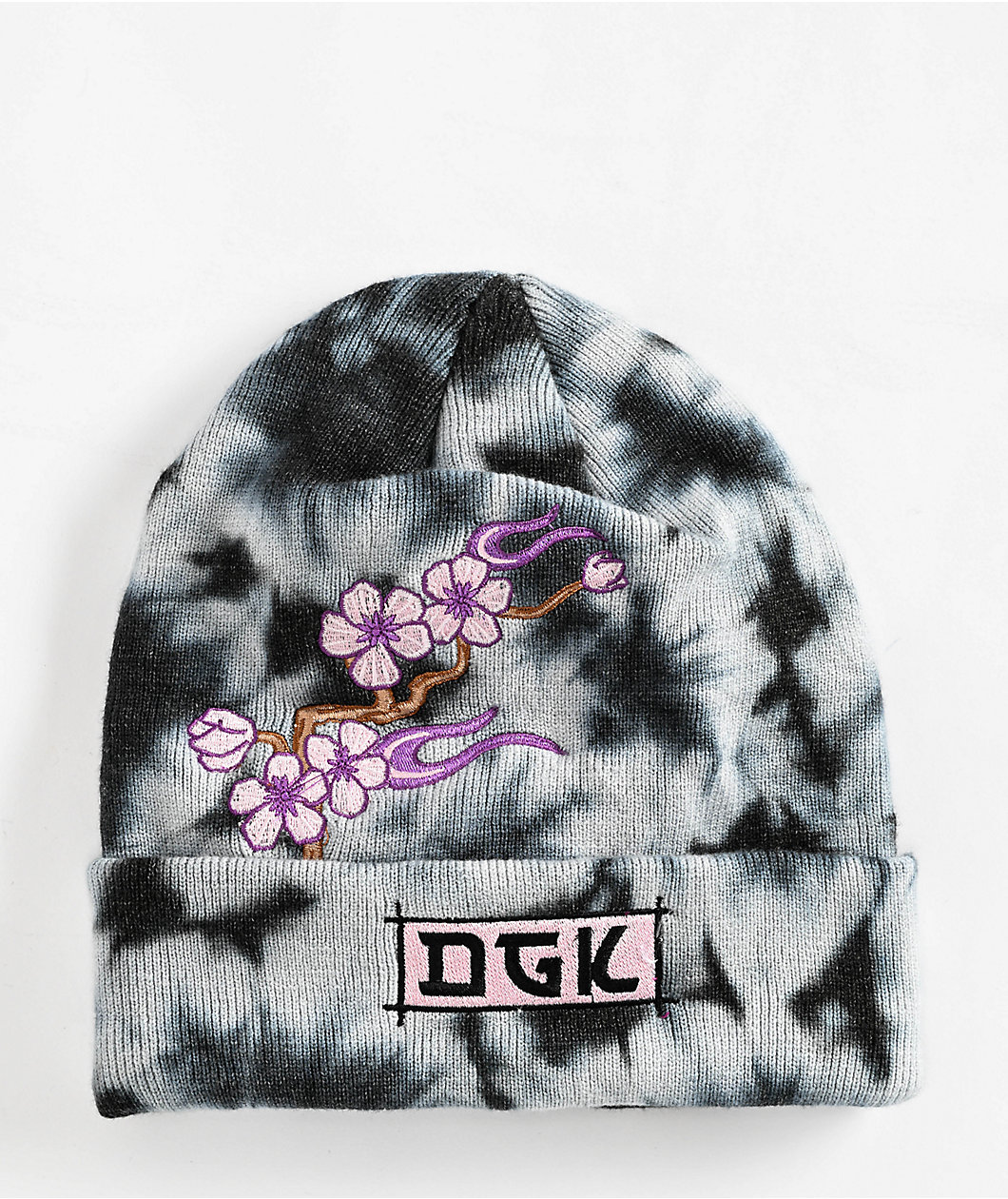 DGK Fire Blossom Black Tie Dye Beanie