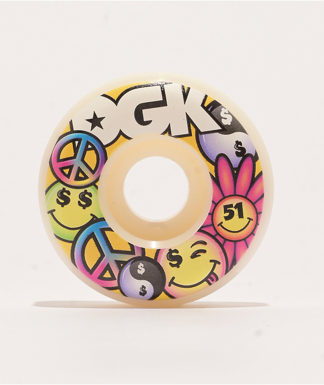 DGK Glow 51mm 101a White Skateboard