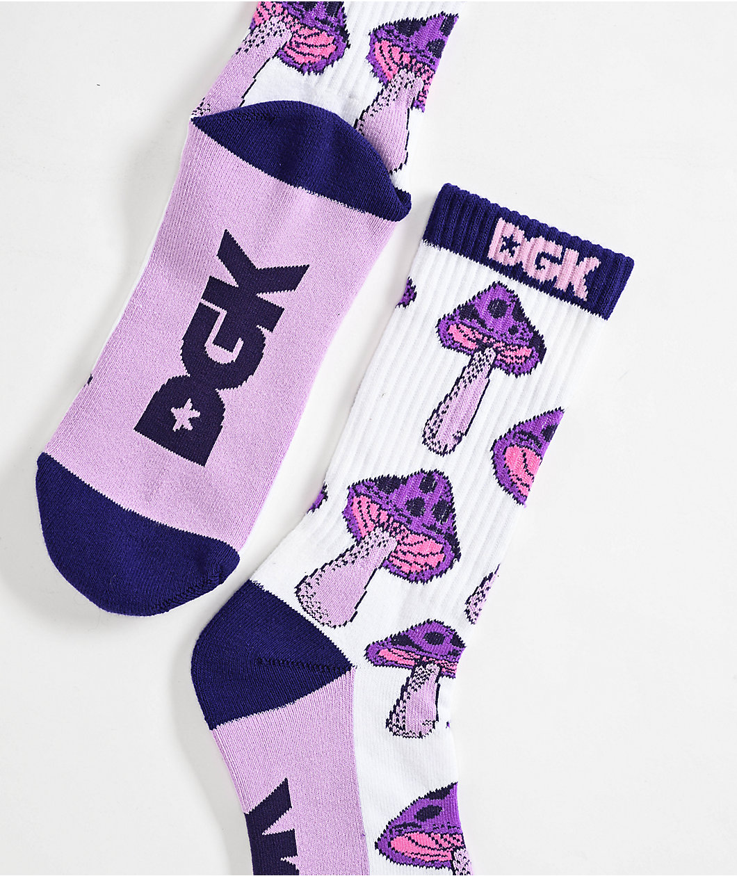 DGK Gooms White & Purple Crew Socks