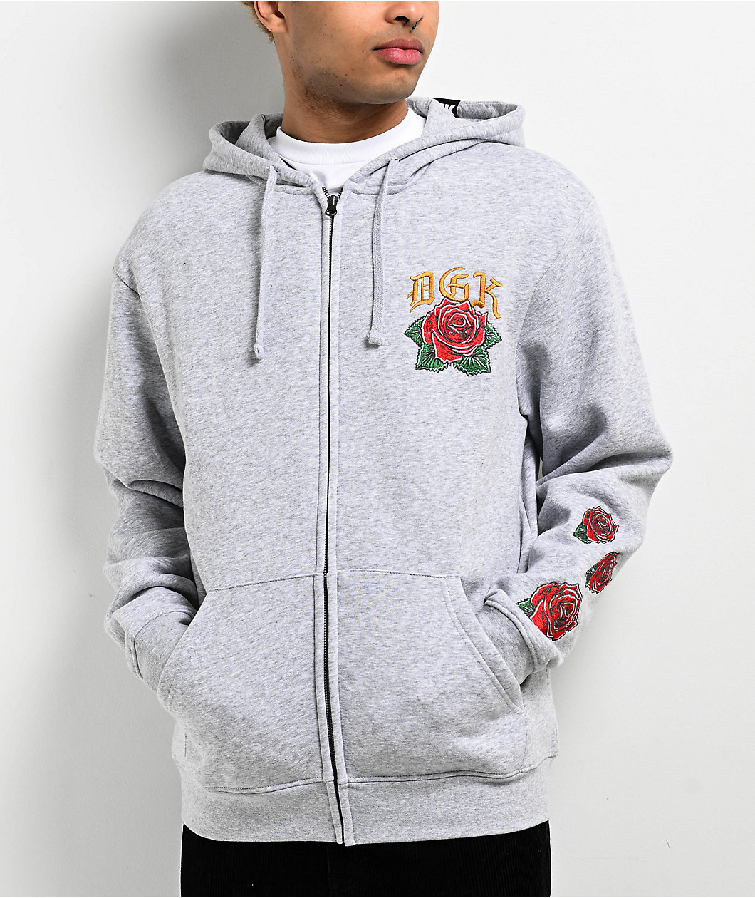 DGK Guadalupe Grey Zip Hoodie