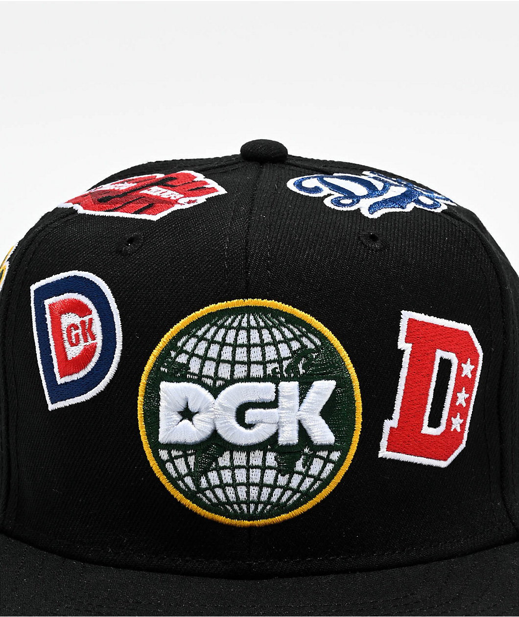 DGK League Black Snapback Hat