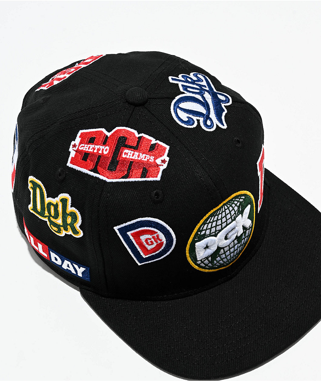 DGK League Black Snapback Hat