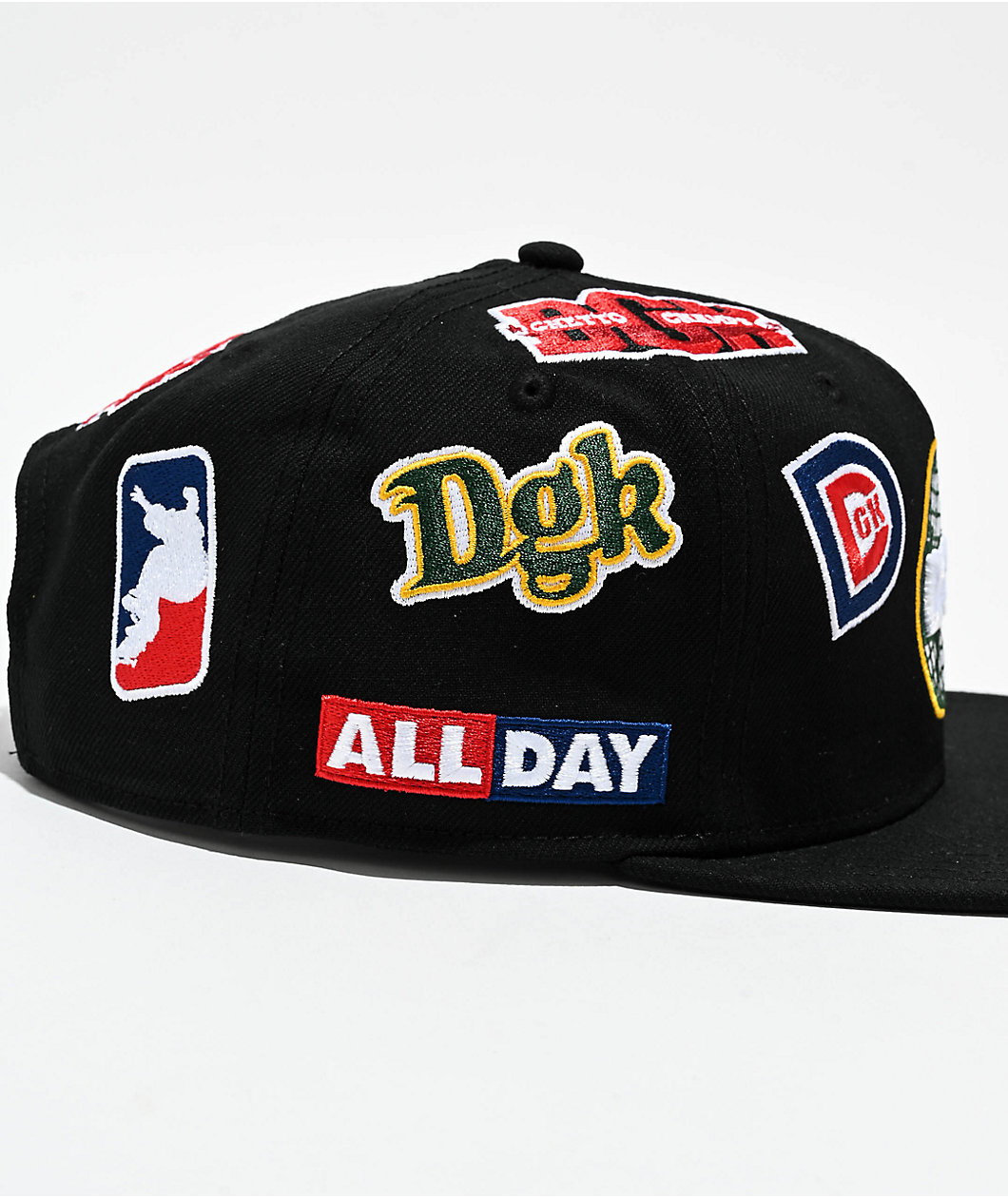 DGK League Black Snapback Hat