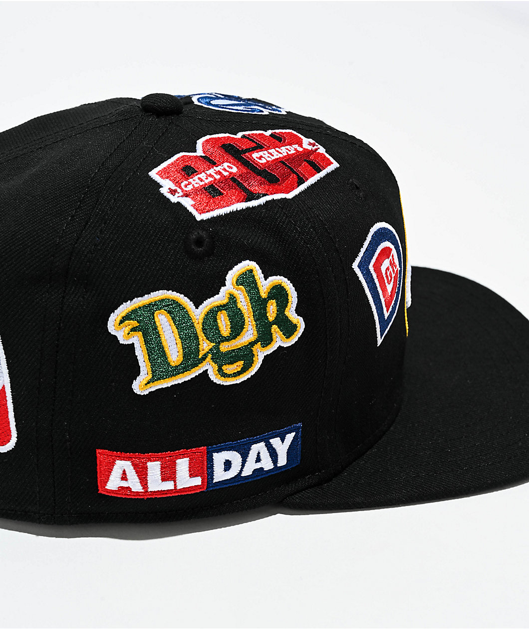 DGK League Black Snapback Hat