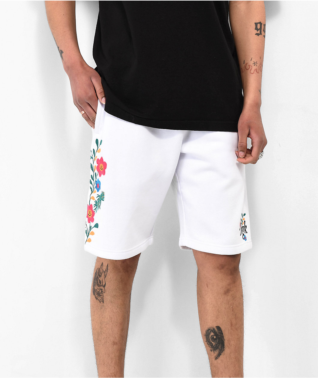 DGK Life White Sweat Shorts
