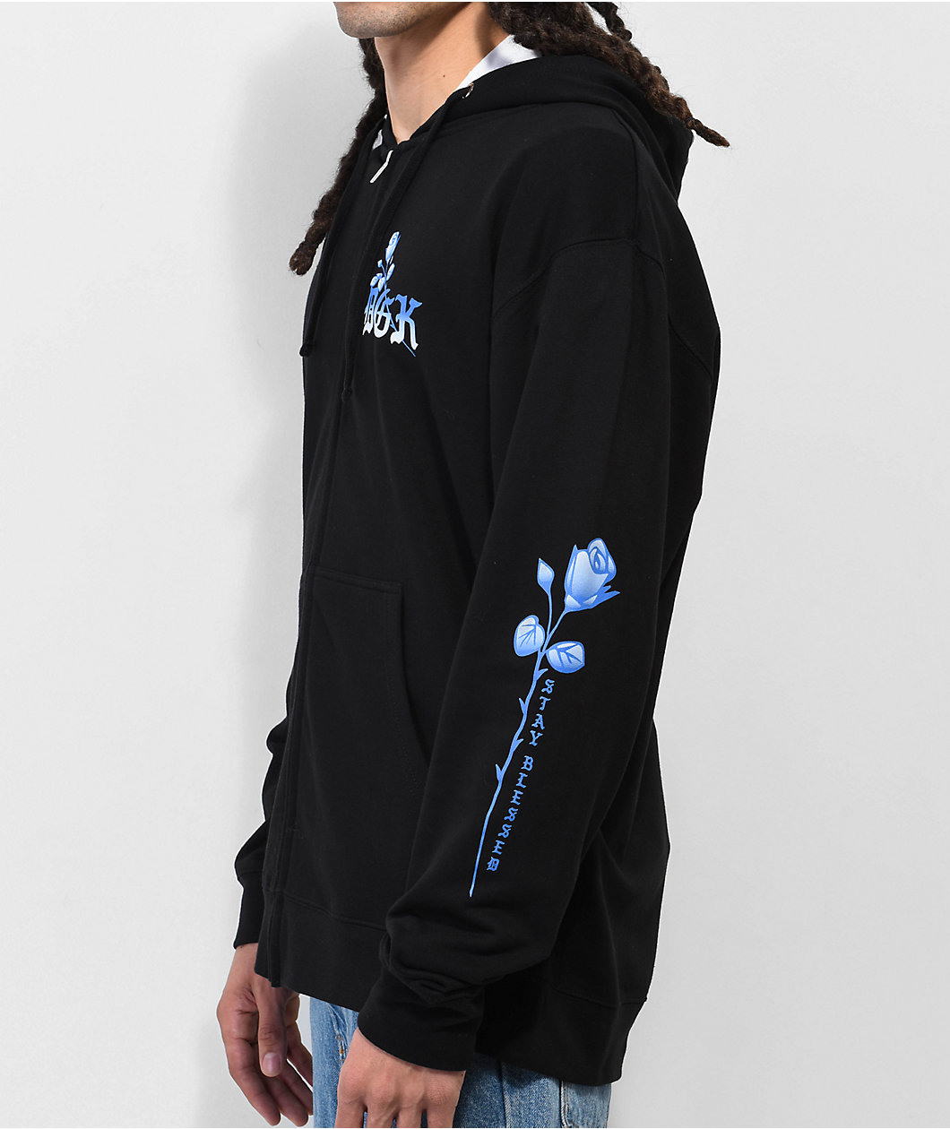 DGK Lo Side Black Fleece Zip Hoodie