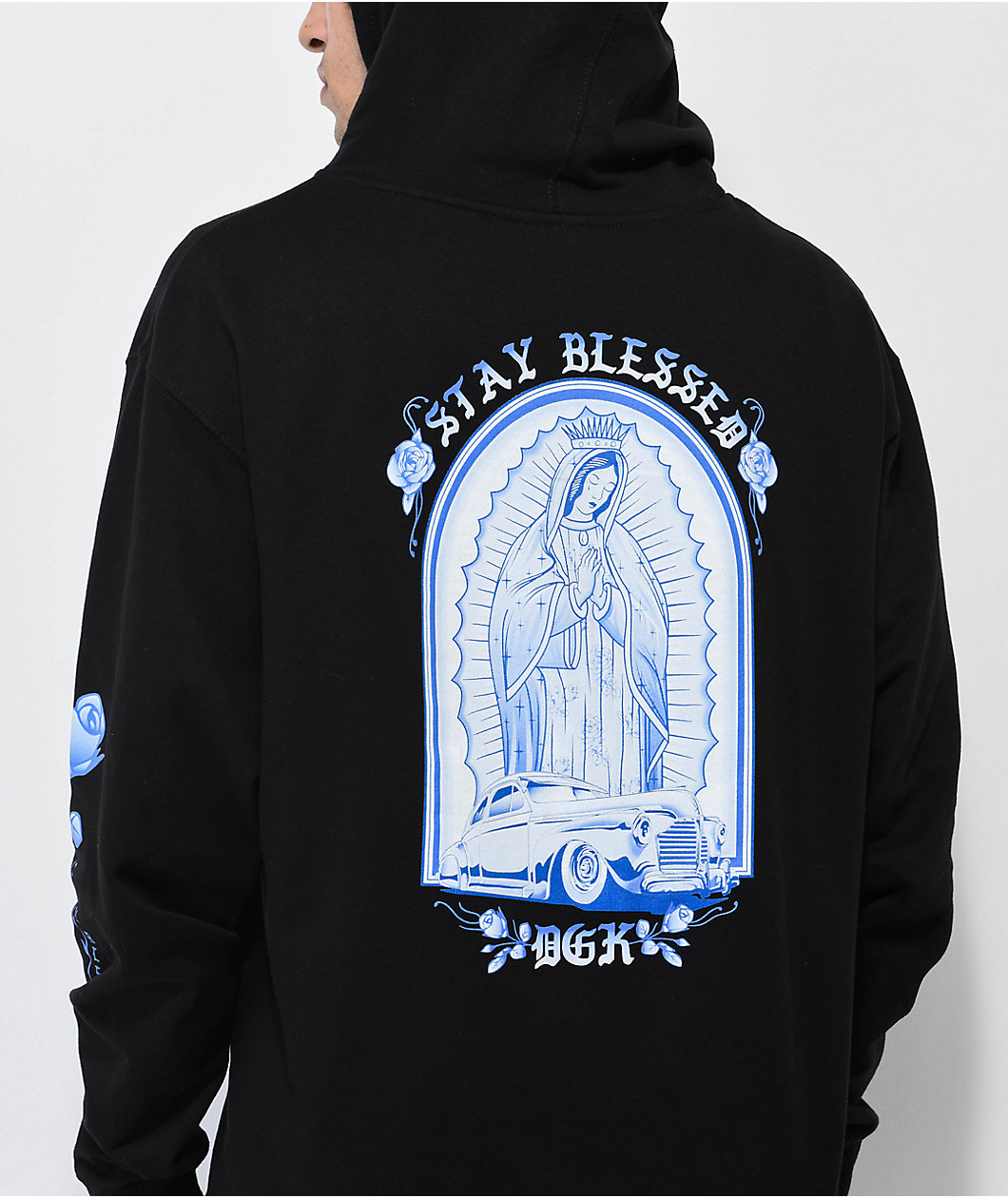 DGK Lo Side Black Fleece Zip Hoodie