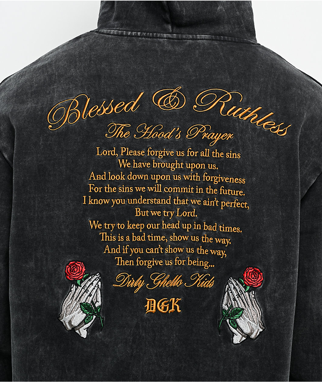 DGK Mercy Vintage Black Wash Hoodie