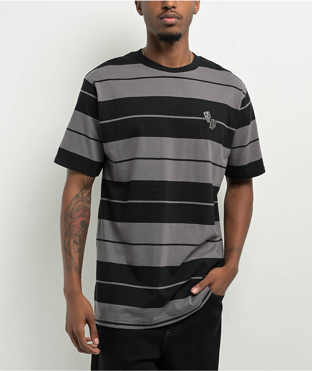 DGK Mindset Black & Charcoal Knit T-Shirt