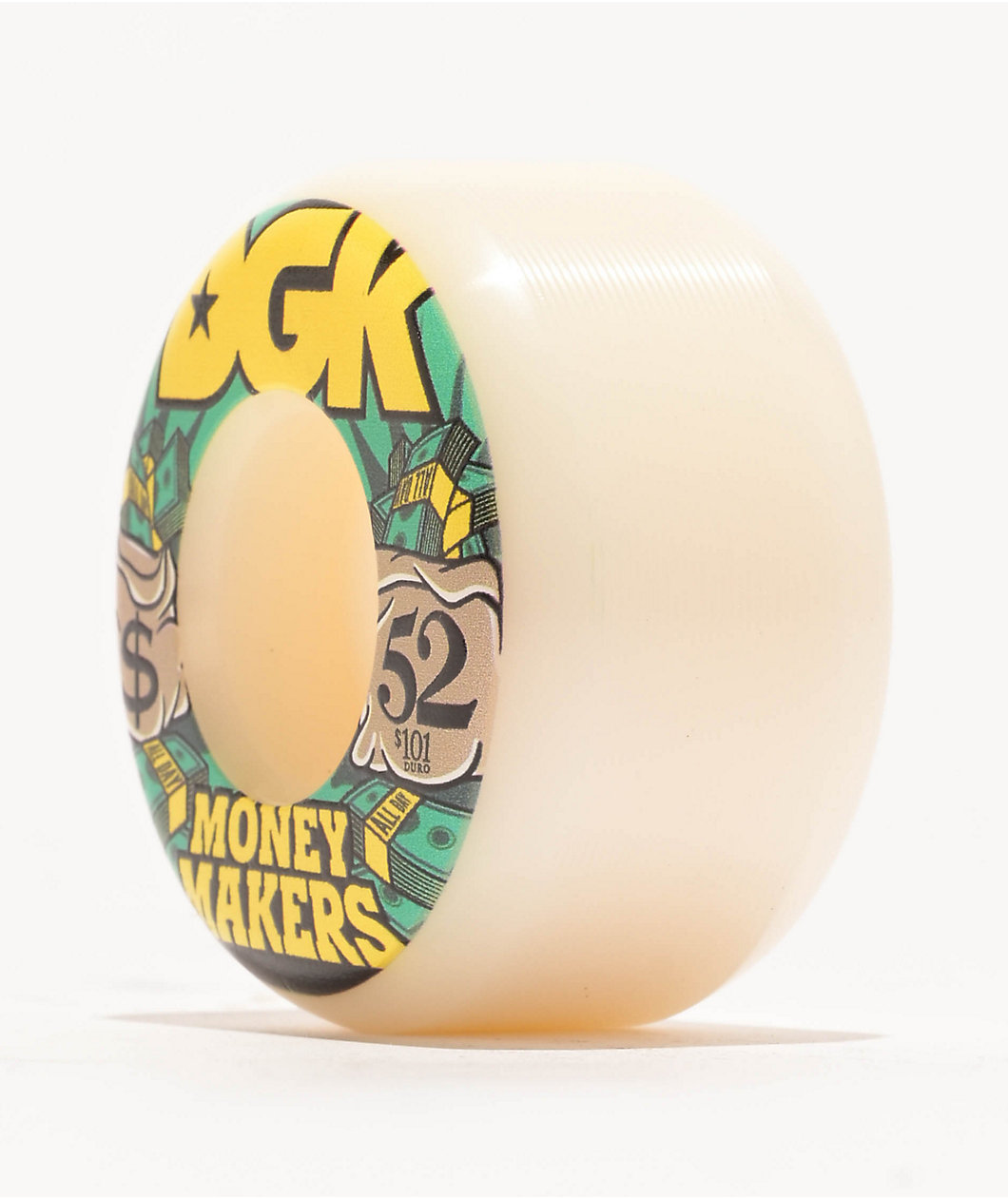 DGK Money Makers 52mm 101a White Skateboard Wheels