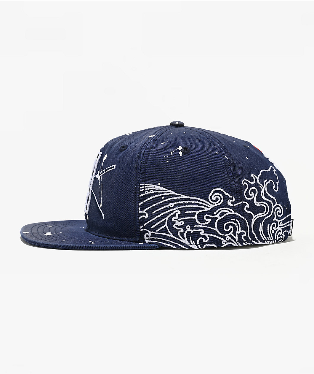 DGK Oceans Splatter Indigo Wash Snapback Hat