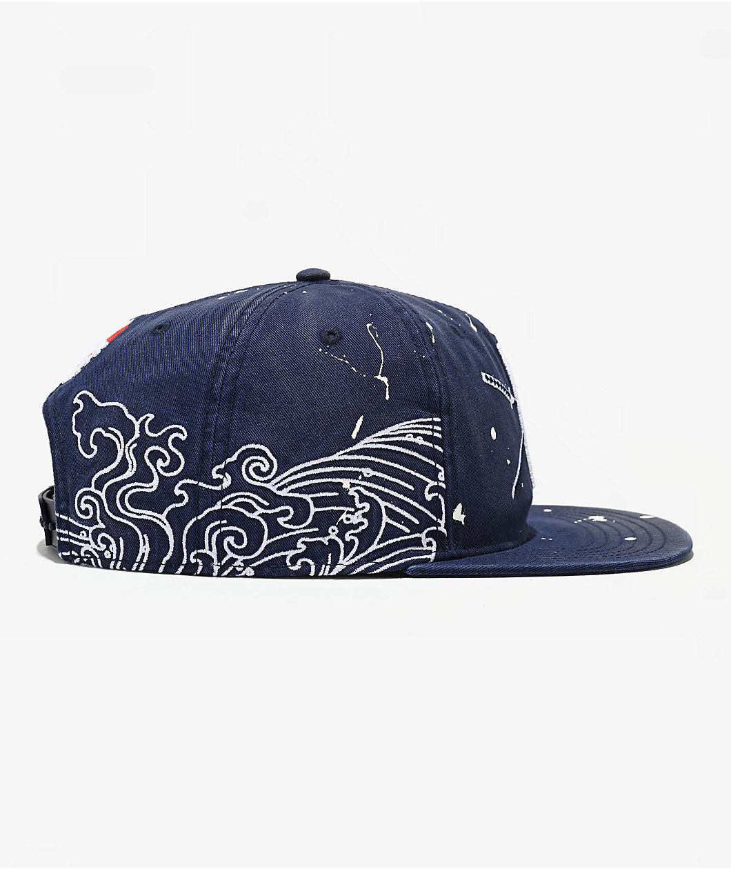 DGK Oceans Splatter Indigo Wash Snapback Hat