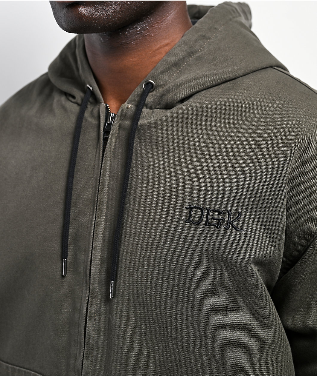 DGK Patience Olive Hooded Canvas Jacket
