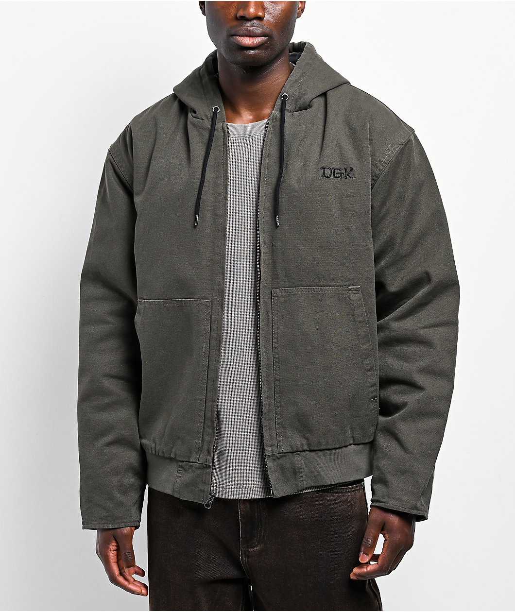 DGK Patience Olive Hooded Canvas Jacket