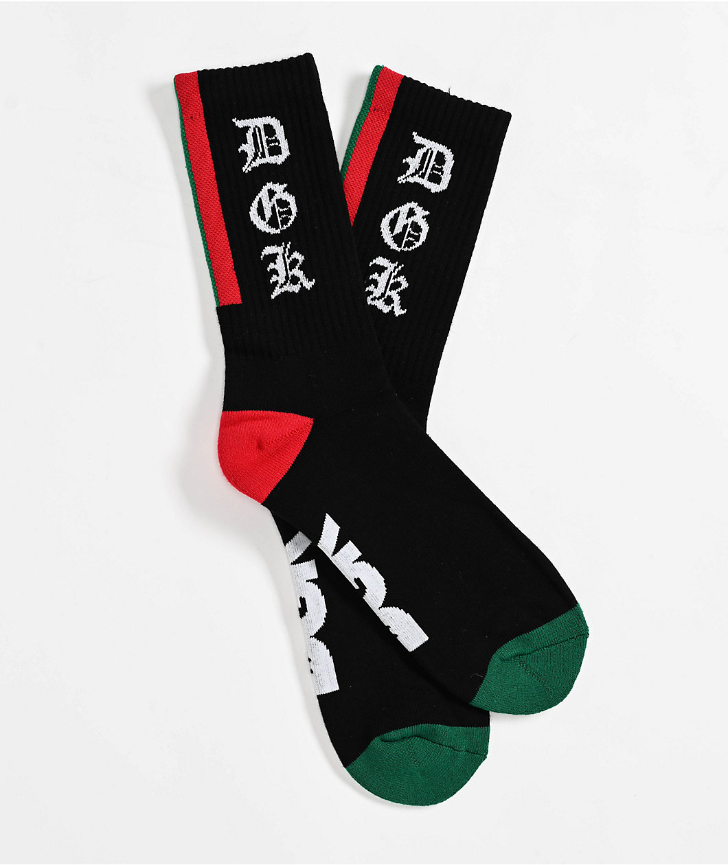 DGK Por Vida Black Crew Socks