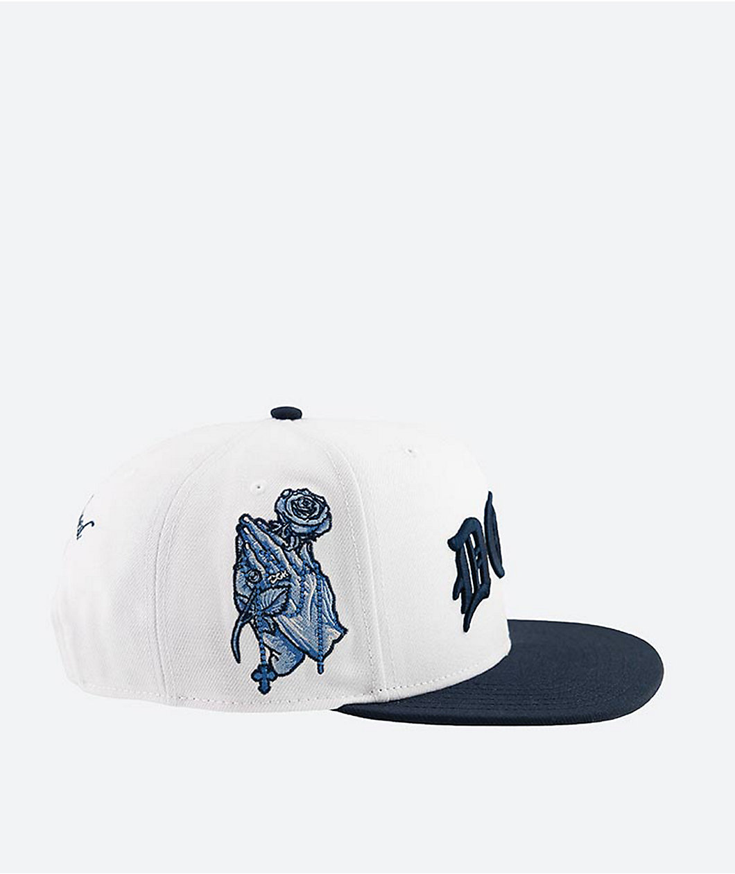 DGK Pray White & Navy Snapback Hat