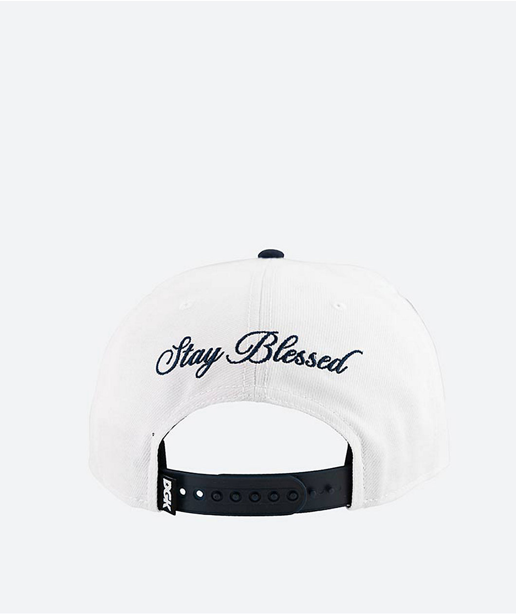 DGK Pray White & Navy Snapback Hat