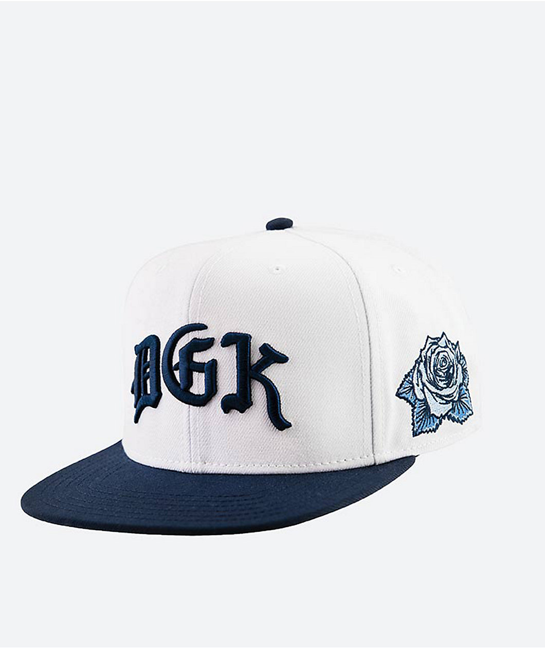 DGK Pray White & Navy Snapback Hat