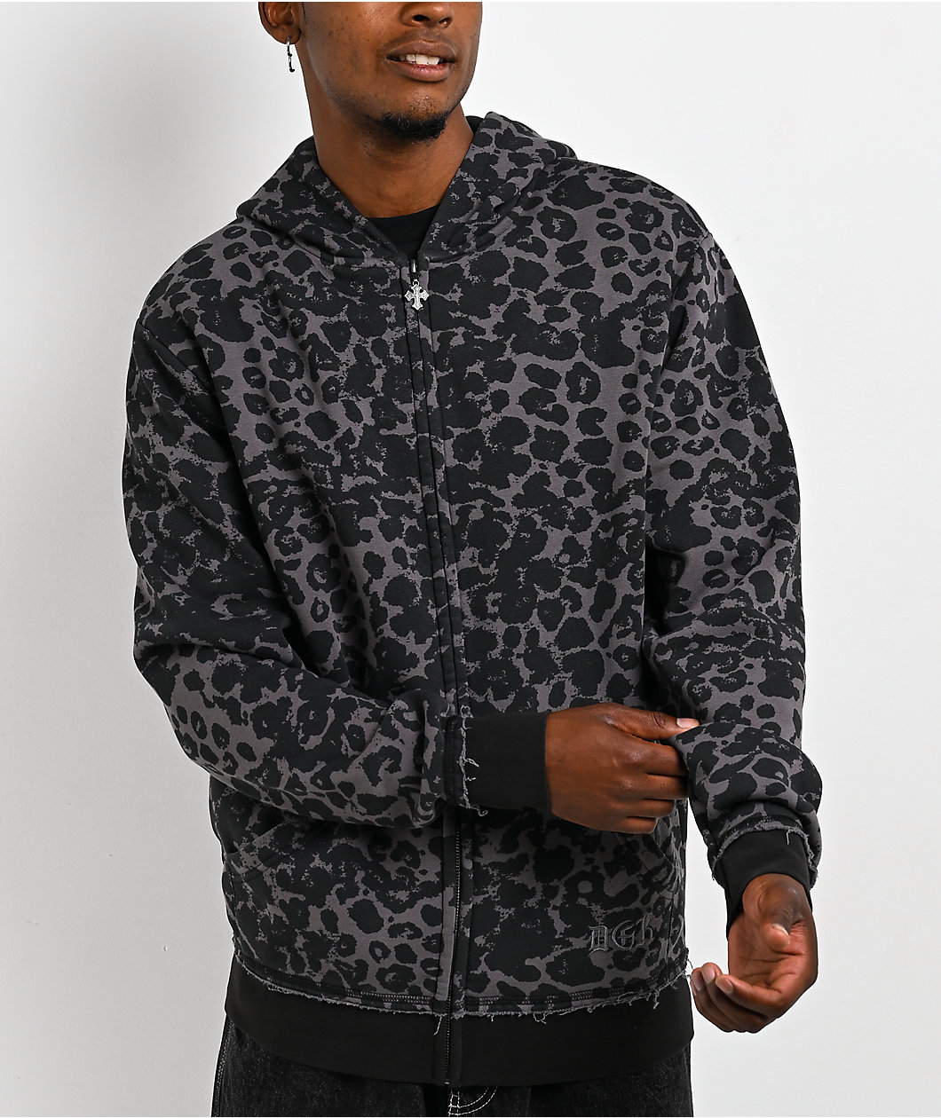DGK Reckless Black Leopard Zip Hoodie