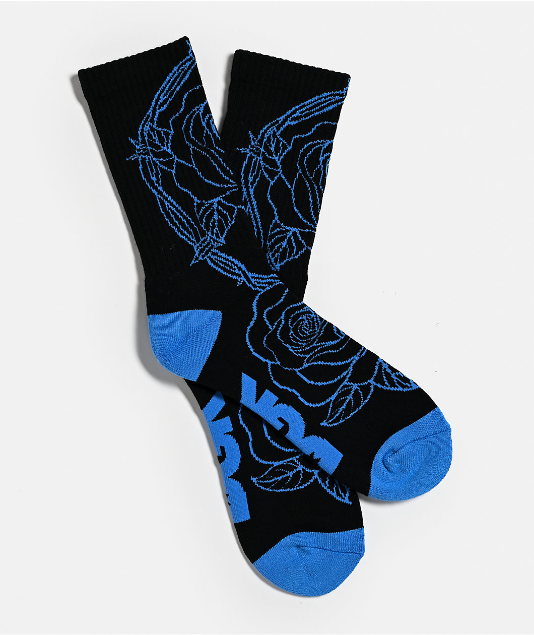 DGK Rose Barb Black Crew Socks