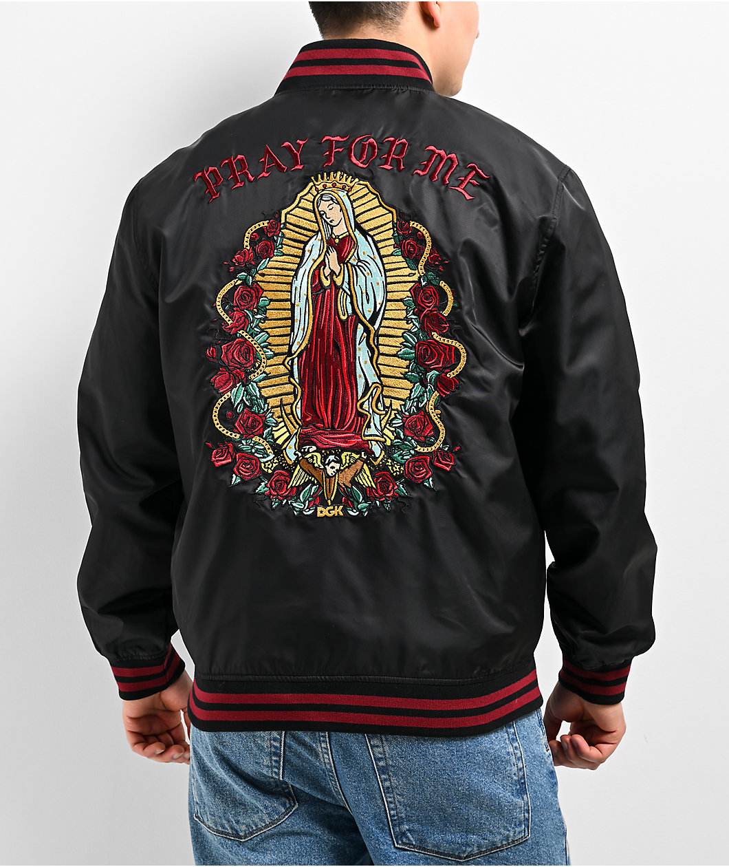 DGK Santa Maria Black & Red Varsity Jacket