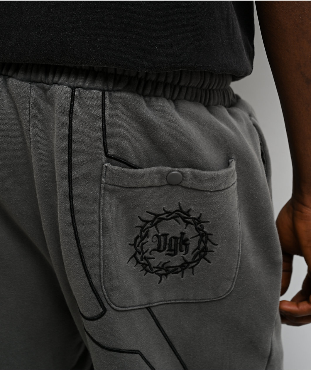 DGK Thorn Black Wash Sweatpants