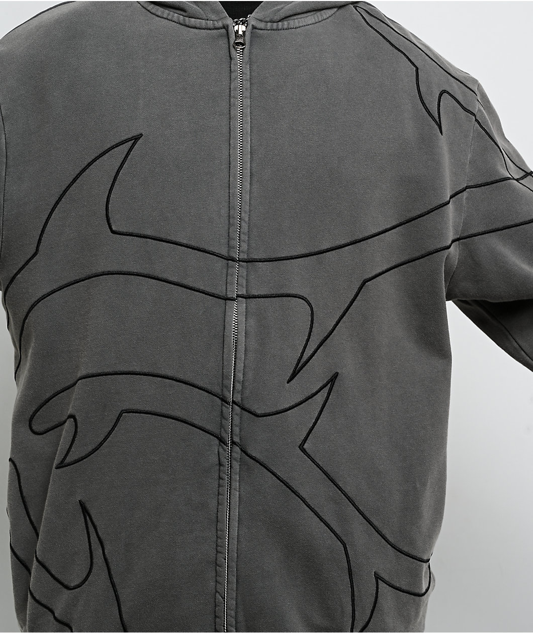 DGK Thorn Black Wash Zip Hoodie