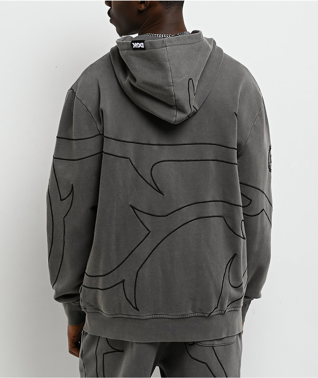 DGK Thorn Black Wash Zip Hoodie
