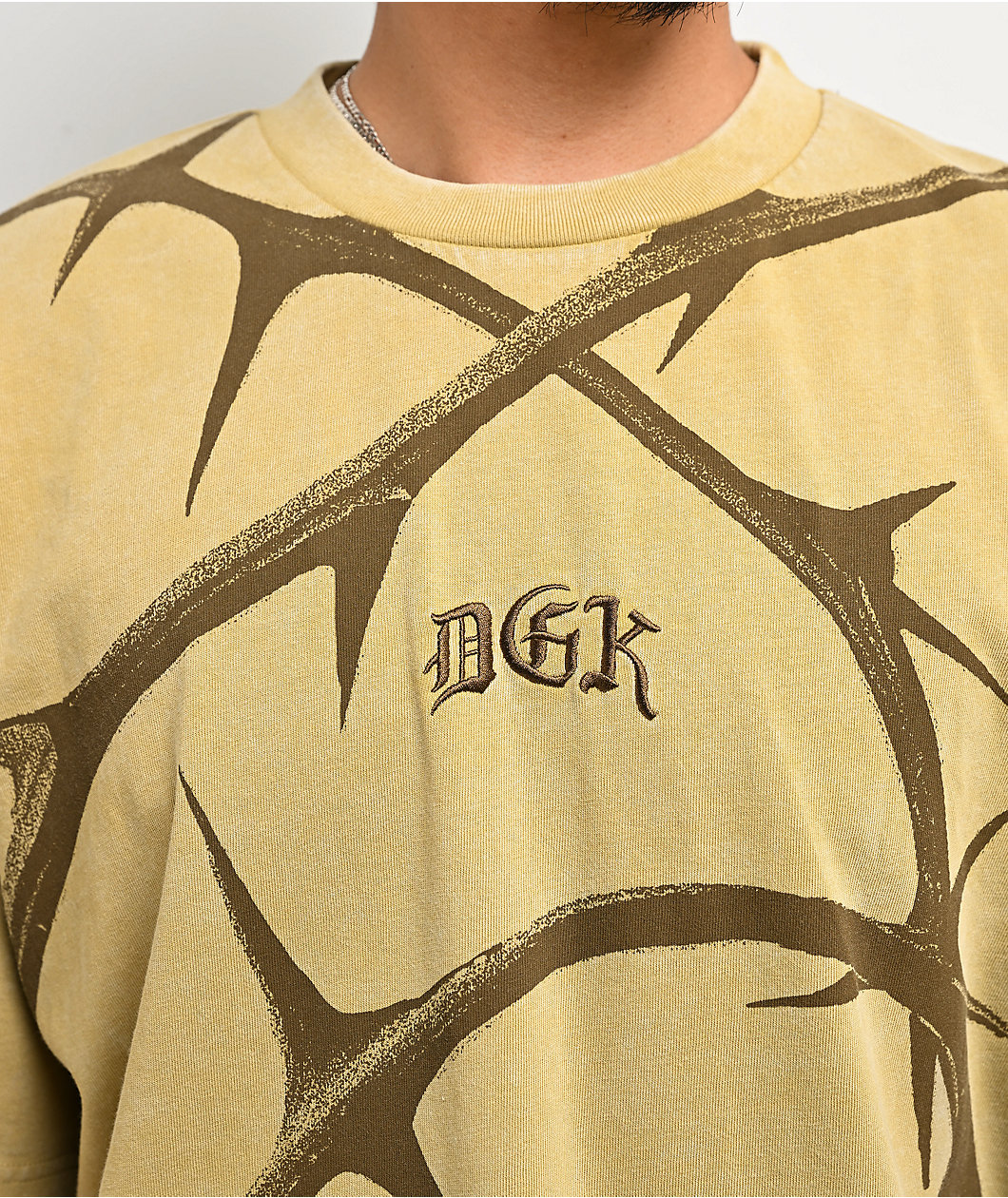 DGK Thorn Light Brown Wash Boxy T-Shirt